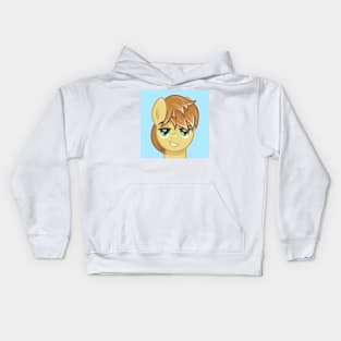 Feather Bangs portrait Kids Hoodie